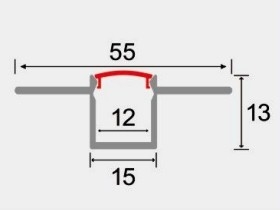LEDCORP® Customized Aluminum Profile Recessed/Embedded/Reture Groove for Linear Light Assembly for Home Residence Office