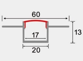 LEDCORP® Customized Aluminum Profile Recessed/Embedded/Reture Groove for Linear Light Assembly for Home Residence Office