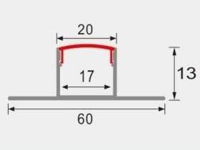 LEDCORP® Customized Aluminum Profile Recessed/Embedded/Reture Groove for Linear Light Assembly for Home Residence Office