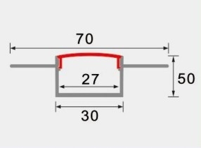 LEDCORP® Customized Aluminum Profile Recessed/Embedded/Reture Groove for Linear Light Assembly for Home Residence Office