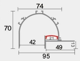 LEDCORP® Customized Aluminum Profile Recessed/Embedded/Reture Groove for Linear Light Assembly for Home Residence Office