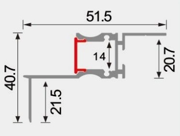 LEDCORP® Aluminum Profile Return Groove for Customized Linear Light Installations For Home or Residence