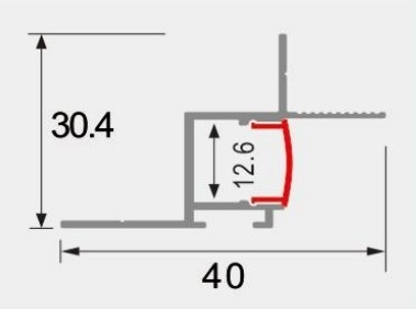 LEDCORP® Aluminum Profile Return Groove for Customized Linear Light Installations For Home or Residence