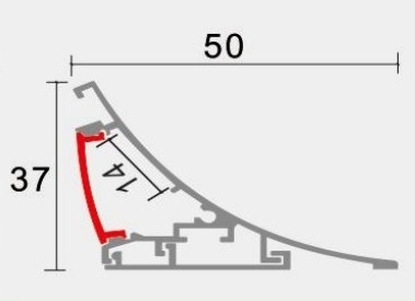 LEDCORP® Customized Aluminum Profile Return Groove for Linear Light System in Home House or Residence