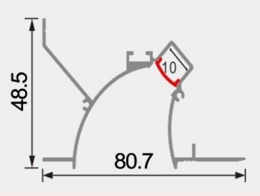 LEDCORP® Customized Aluminum Profile Return Groove for Linear Light System in Home House or Residence