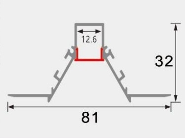 LEDCORP® Customized Aluminum Profile Return Groove for Linear Light System in Home House or Residence
