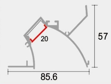 LEDCORP® Aluminum Profile Pendant/Return Groove/Bend for LED Linear Light Customized Dimension