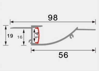 LEDCORP® Aluminum Profile Pendant/Return Groove/Bend for LED Linear Light Customized Dimension