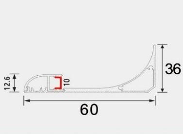 LEDCORP® Aluminum Profile Pendant/Return Groove/Bend for LED Linear Light Customized Dimension