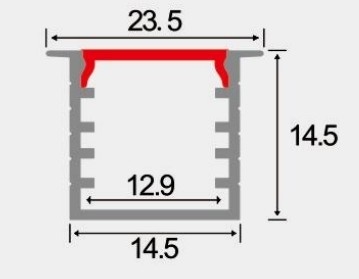 LEDCORP® Customized Aluminum Profile Recessed/Embedded Project Cases for Linear Light Assembly for Home Residence Office