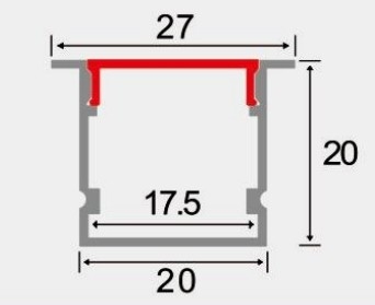 LEDCORP® Customized Aluminum Profile Recessed/Embedded Project Cases for Linear Light Assembly for Home Residence Office