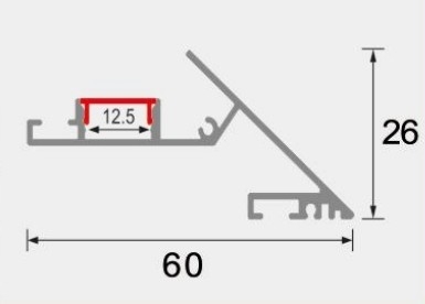 LEDCORP® Customized Aluminum Profile Return Groove for Linear Light System in Home House or Residence