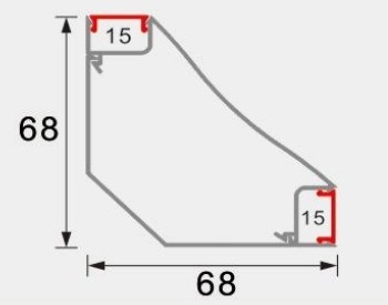 LEDCORP® Aluminum Profile Pendant/Return Groove/Bend for LED Linear Light Customized Dimension