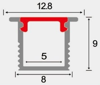 LEDCORP® Customized Aluminum Profile Recessed/Embedded Project Cases for Linear Light Assembly for Home Residence Office