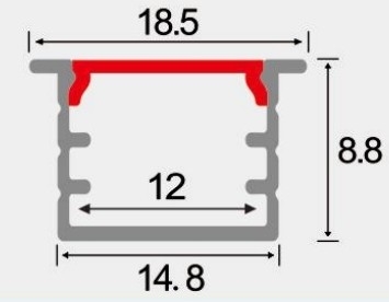 LEDCORP® Customized Aluminum Profile Recessed/Embedded Project Cases for Linear Light Assembly for Home Residence Office