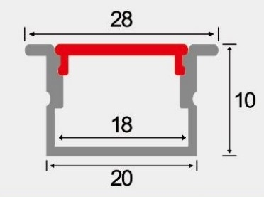 LEDCORP® Customized Aluminum Profile Recessed/Embedded Project Cases for Linear Light Assembly for Home Residence Office