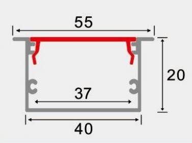 LEDCORP® Customized Aluminum Profile Recessed/Embedded Project Cases for Linear Light Assembly for Home Residence Office